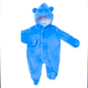 Magnetic Me Bright Blue So Soft Minky Bunting Pram Hooded One Piece Size 0-3M